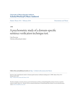 A psychometric study of a domain-specific sentence verification