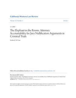 Attorney Accountability for Jury Nullification Arguments in Criminal