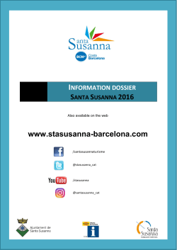 information dossier santa susanna 2016