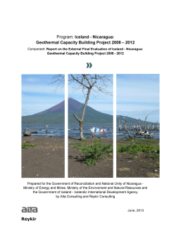 Iceland - Nicaragua: Geothermal Capacity Building Project 2008-2012