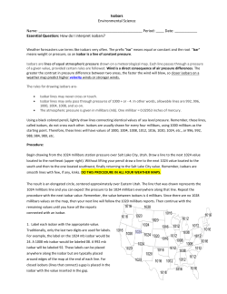 Isobars Environmental Science Name