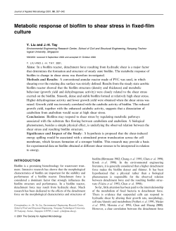 Metabolic response of biofilm to shear stress in