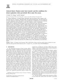 Littoral blasts: Pumice-water heat transfer and the conditions for