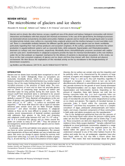 The microbiome of glaciers and ice sheets