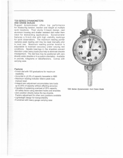TD5 Series Dynamometers and Crane Scales