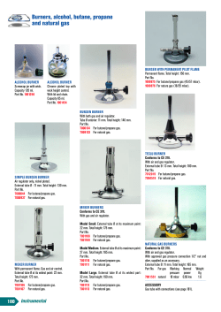 Burners, alcohol, butane, propane and natural gas