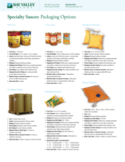 Specialty Sauces: Packaging Options