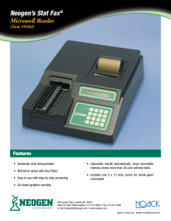 Neogen`s Stat Fax&reg; Microwell Reader