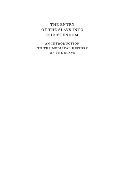 the entry of the slavs into christendom