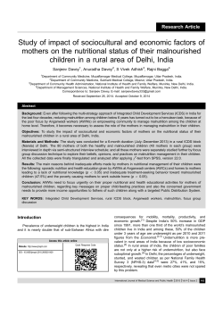 Study of impact of sociocultural and economic factors of mothers on