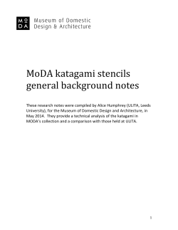 MoDA katagami stencils general background notes