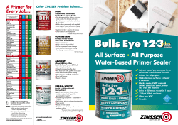 Surface &bull; All Purpose Water-Based Primer Sealer