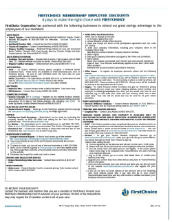 FIRSTCHOICE MEMBERSHIP EMPLOYEE