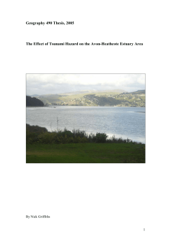 The Effect of Tsunami Hazard on the Avon-Heathcote