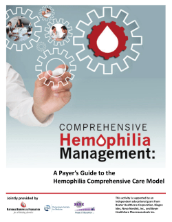 A Payer`s Guide to the Hemophilia Comprehensive Care Model