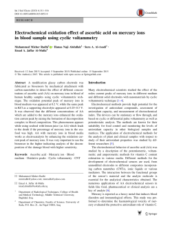 Electrochemical oxidation effect of ascorbic acid on mercury ions in