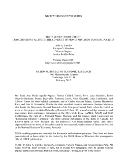 Tight Money-Tight Credit: Coordination Failure in the Conduct of