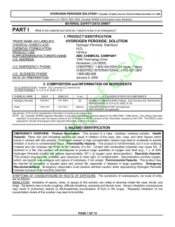 Cleaning Product, Oxidizing MSDS
