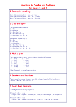 Solutions to Puzzles and Problems