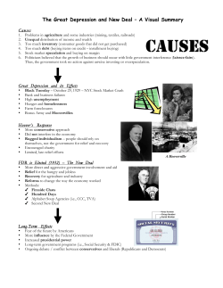 The Great Depression and New Deal – A Visual Summary