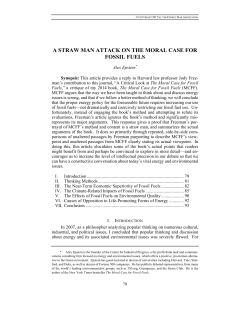 a straw man attack on the moral case for fossil fuels