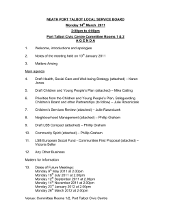 NEATH PORT TALBOT LOCAL SERVICE BOARD Monday 14th