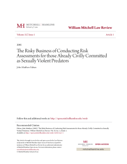 The Risky Business of Conducting Risk Assessments for those