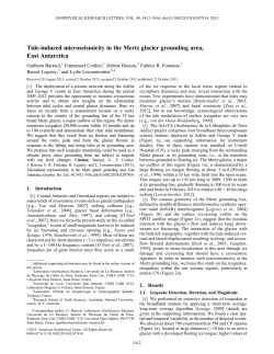 Tideinduced microseismicity in the Mertz glacier grounding area
