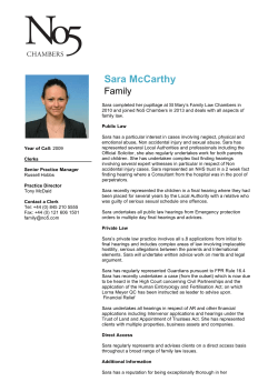 Sara McCarthy - No5 Chambers
