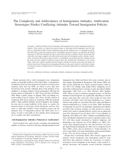 The Complexity and Ambivalence of Immigration Attitudes