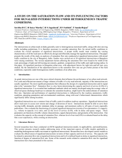 A Study On The Saturation Flow And Its Influencing Factors For