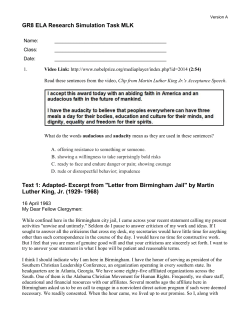 Excerpt from "Letter from Birmingham Jail"