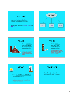Setting and Conflict