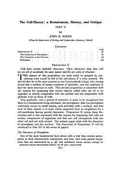 The Cell-Theory: a Restatement, History, and Critique PART II