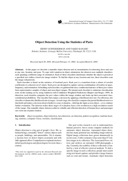 Object Detection Using the Statistics of Parts