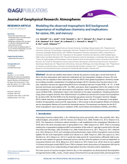 Modeling the observed tropospheric BrO background: Importance of