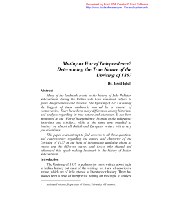 Mutiny or War of Independence?