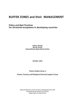Buffer Zones and their Management : Policy and Best Practices