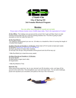Personal Training Plan - Phase 3