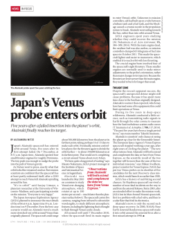 Japan`s Venus probe enters orbit
