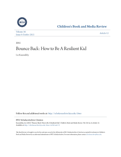 Bounce Back: How to Be A Resilient Kid