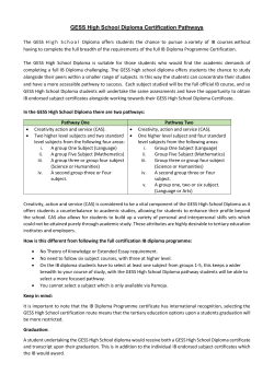 GESS High School Diploma Certification Pathways