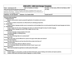 CISD LOTE - UBD Unit Design Template