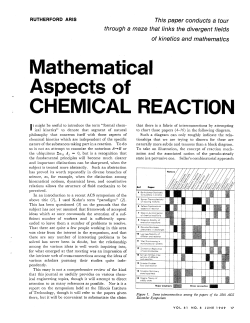 MATHEMATICAL ASPECTS OF CHEMICAL REACTION