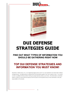 dui defense strategies guide