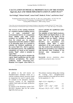 CALCULATION OF PHYSICAL PROPERTY DATA OF