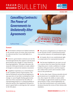 Cancelling Contracts: The Power of Governments to Unilaterally