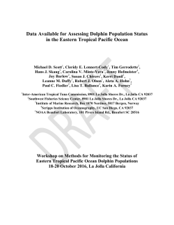 Data Available for Assessing Dolphin Population Status in