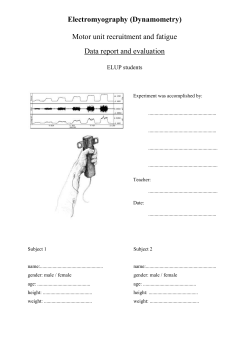 EMG (Dynamometry) data report