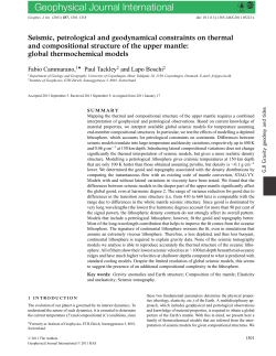 Seismic, petrological and geodynamical constraints on thermal and